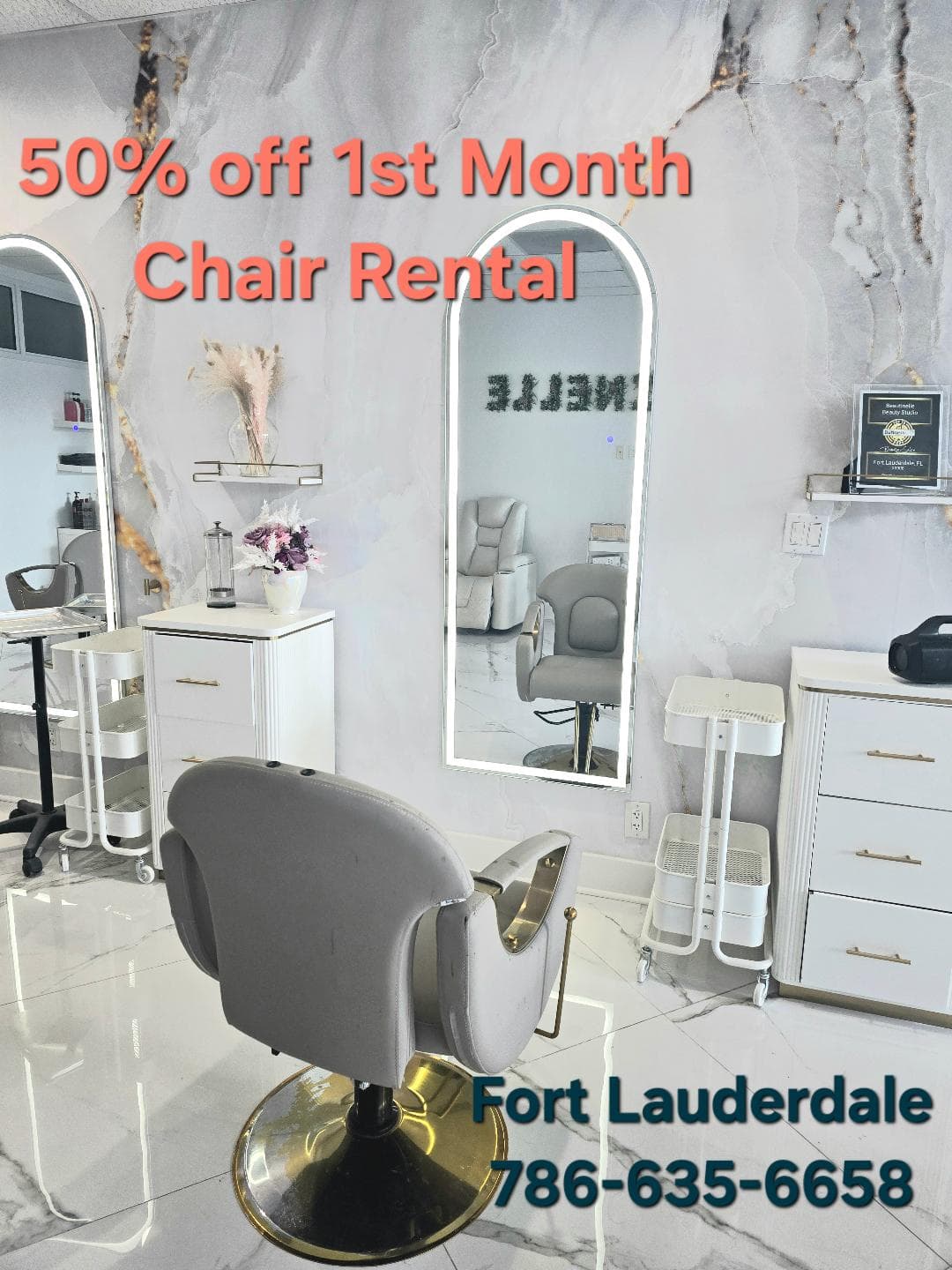 Private Stylist Chair in Modern Salon in heart of Fort Lauderdale 2